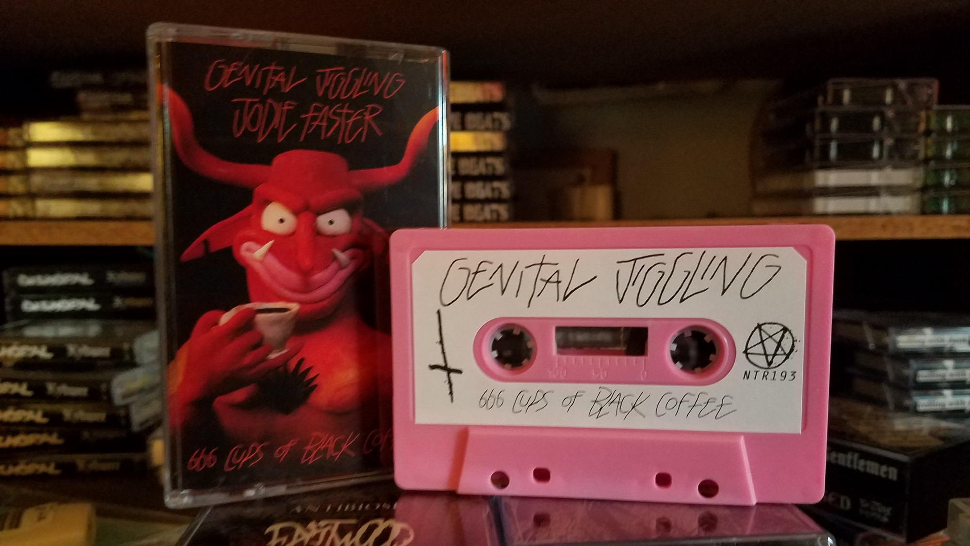 Jodie Faster / Genital Jiggling - Split Cassette - Solid Pink